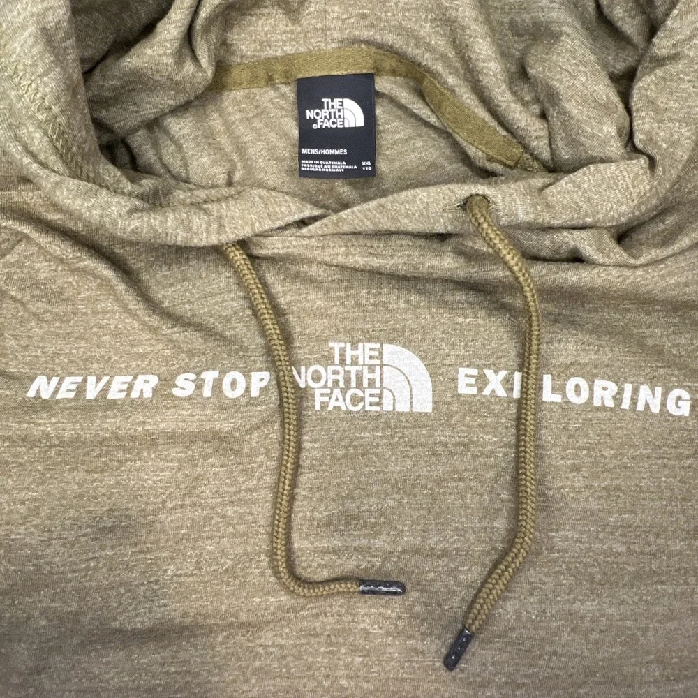 The North Face Lightweight Hooded Pullover Men's XXL Olive Green Graphic Explore